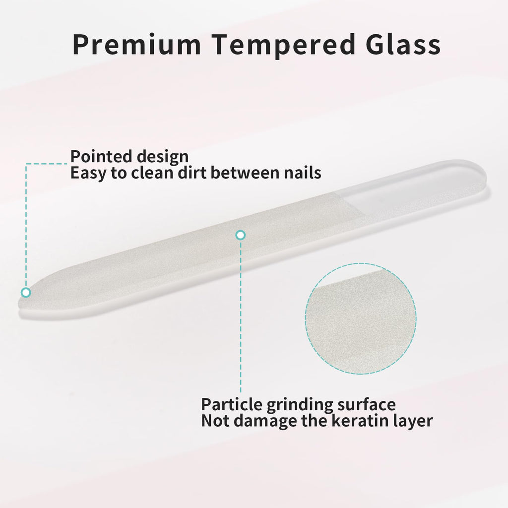 PYD Life 12 Pack Sublimation Glass Nail File Blanks – Durable, Washable & Customizable