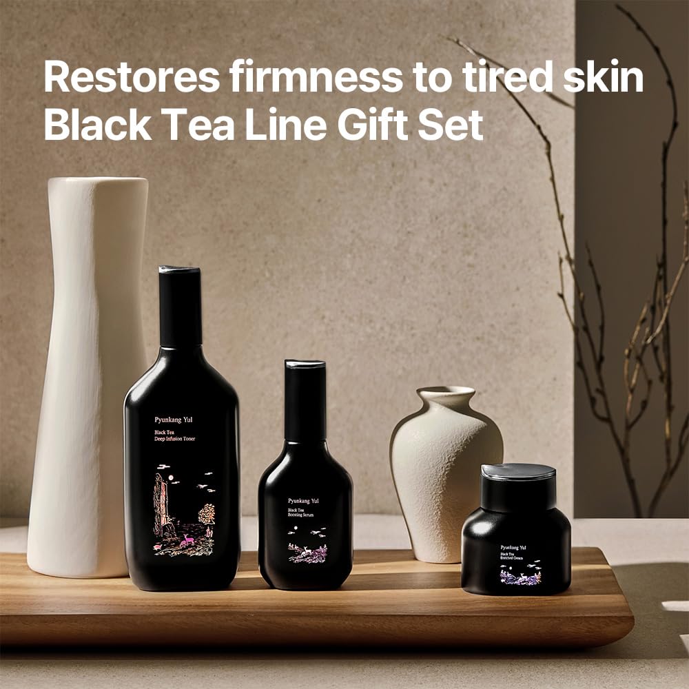 [PKY] Pyunkang Yul Black Tea Line Gift Box Set – Deep Nourishment for Anti-aging, Rich Moisture (3-Piece)