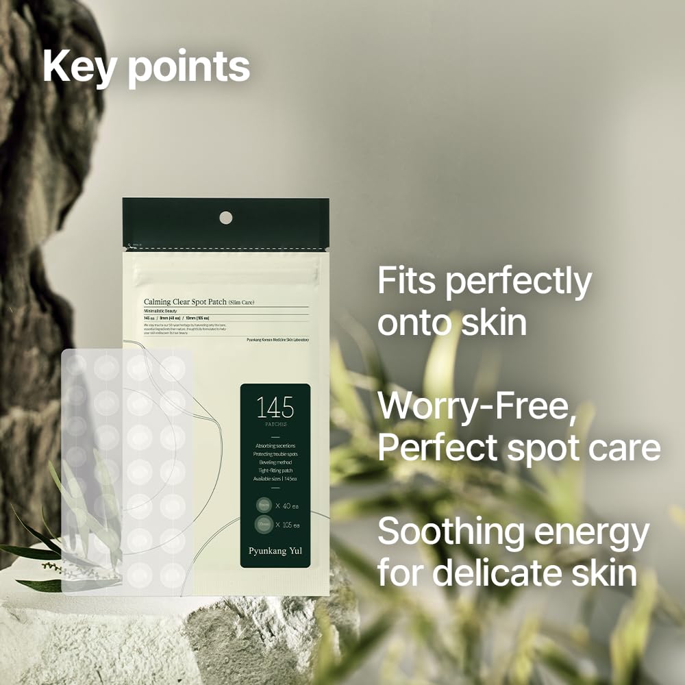 Pyunkang Yul PKY Calming Clear Spot Patch (Slim Care) – 145 Count, Invisible Oval Fit