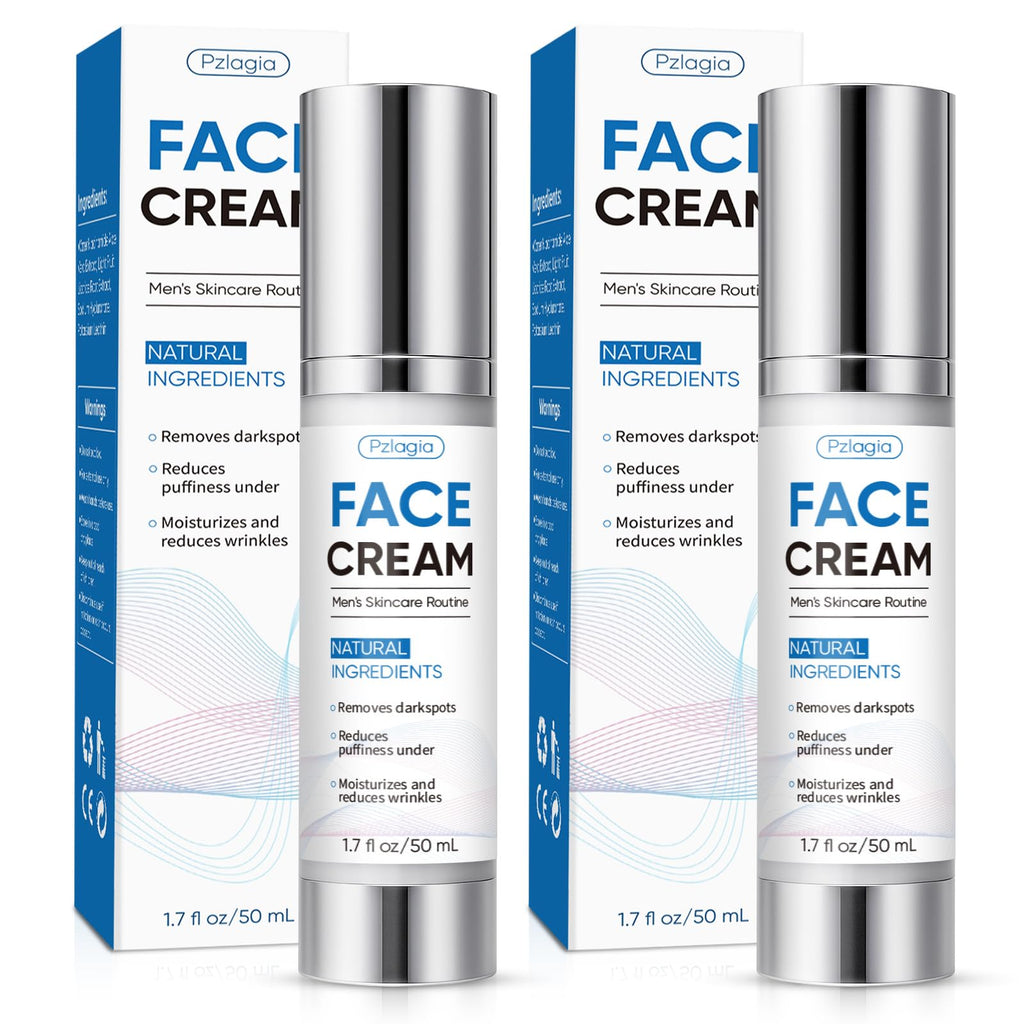 Pzlagia 6-In-1 Men's Face Cream – Anti-Aging, Hydration & Firming, 2 Pack (1.7 Fl Oz Each)