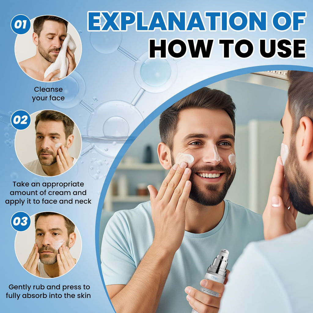 Pzlagia 6-In-1 Men's Face Cream – Anti-Aging, Hydration & Firming, 2 Pack (1.7 Fl Oz Each)