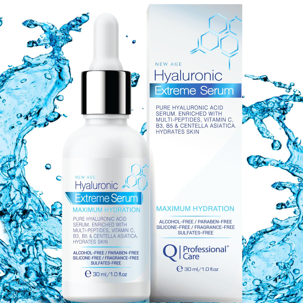 Q|Professional Care Serum for Face – Hyaluronic Acid, Vitamin C & Peptides | Alcohol-Free, Fragrance-Free
