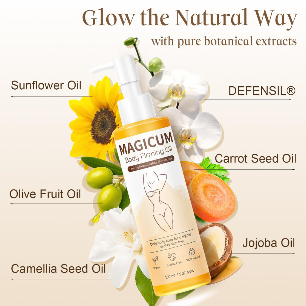 QAH Magic Body Firming Oil with Massage Roller – After Shower Hydration