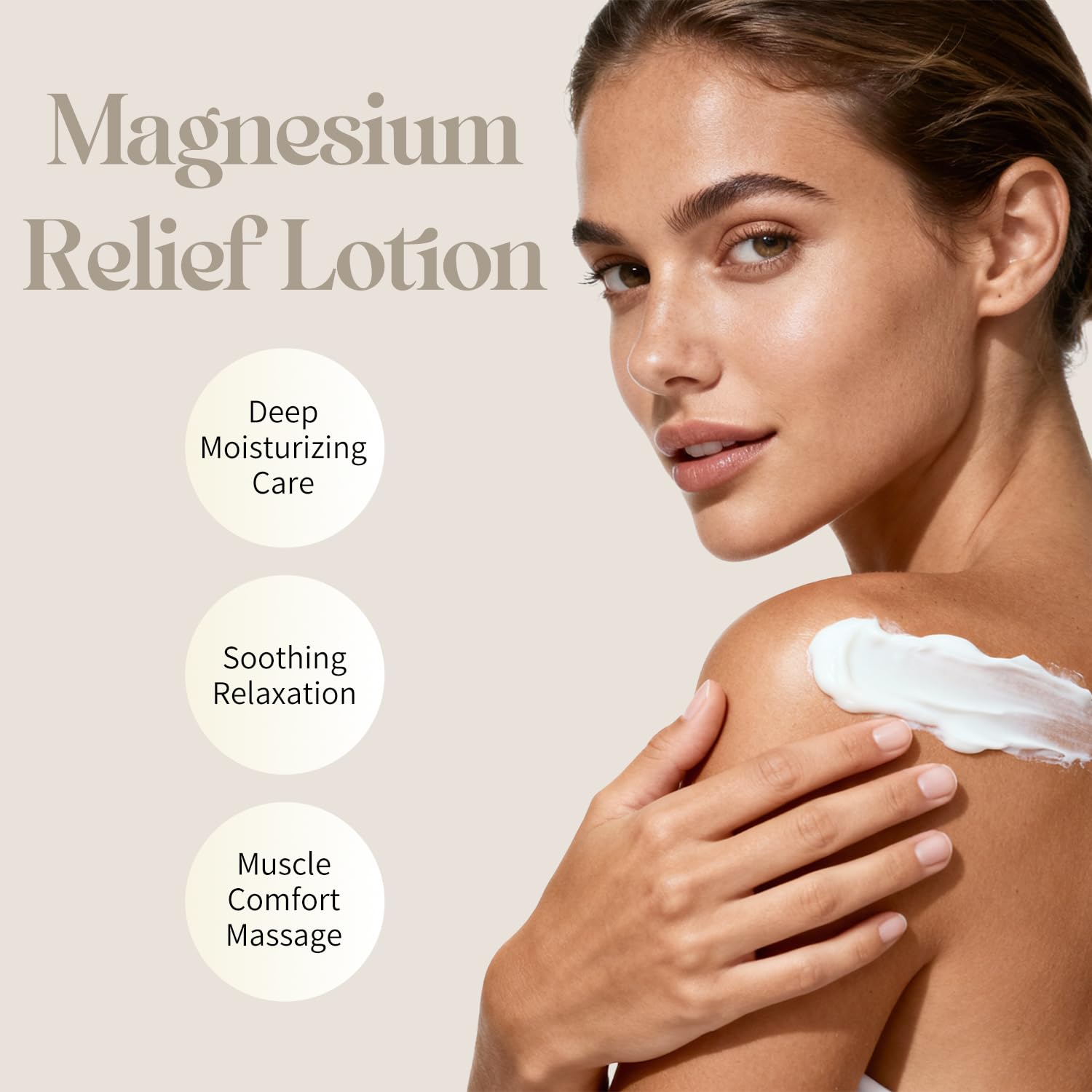 QAH Magnesium Cream for Muscle & Nerve Relief – Lavender & Aloe Vera, Fast Absorbing