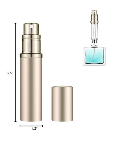 Qavhun Refillable 5ml Gold Travel Perfume Bottle – Leakproof Luxury Atomizer