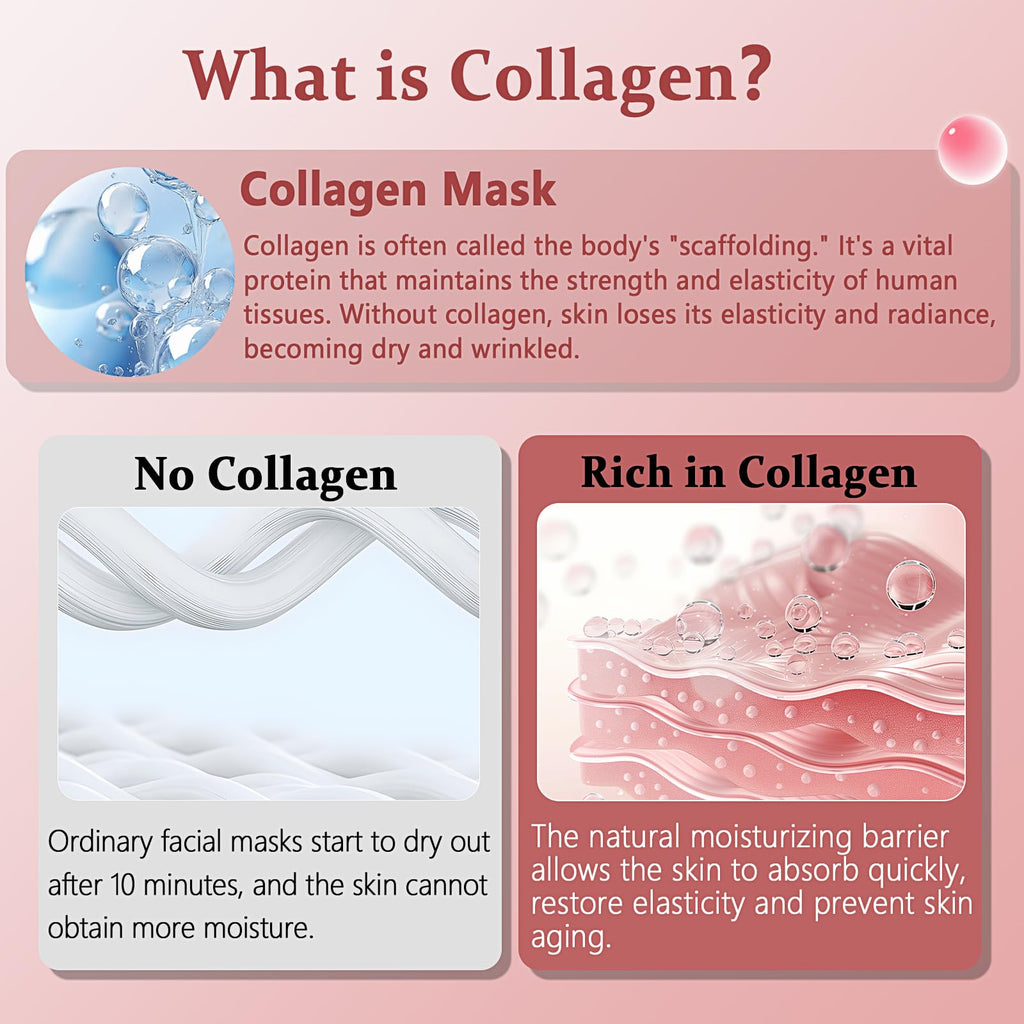Qawnfy 8Pcs Bio-Collagen Real Deep Mask – Overnight Hydration & Firming