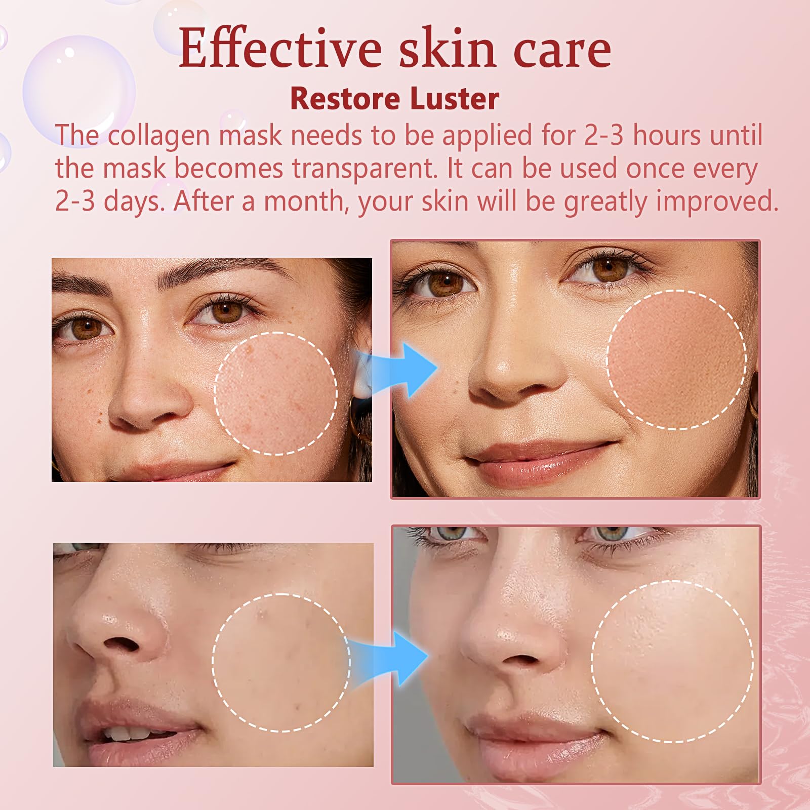 Qawnfy 8Pcs Bio-Collagen Real Deep Mask – Overnight Hydration & Firming