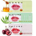 Qawnfy 30Pcs Collagen Crystal Lip Masks – Honey, Cherry & Aloe Lip Care for Hydration