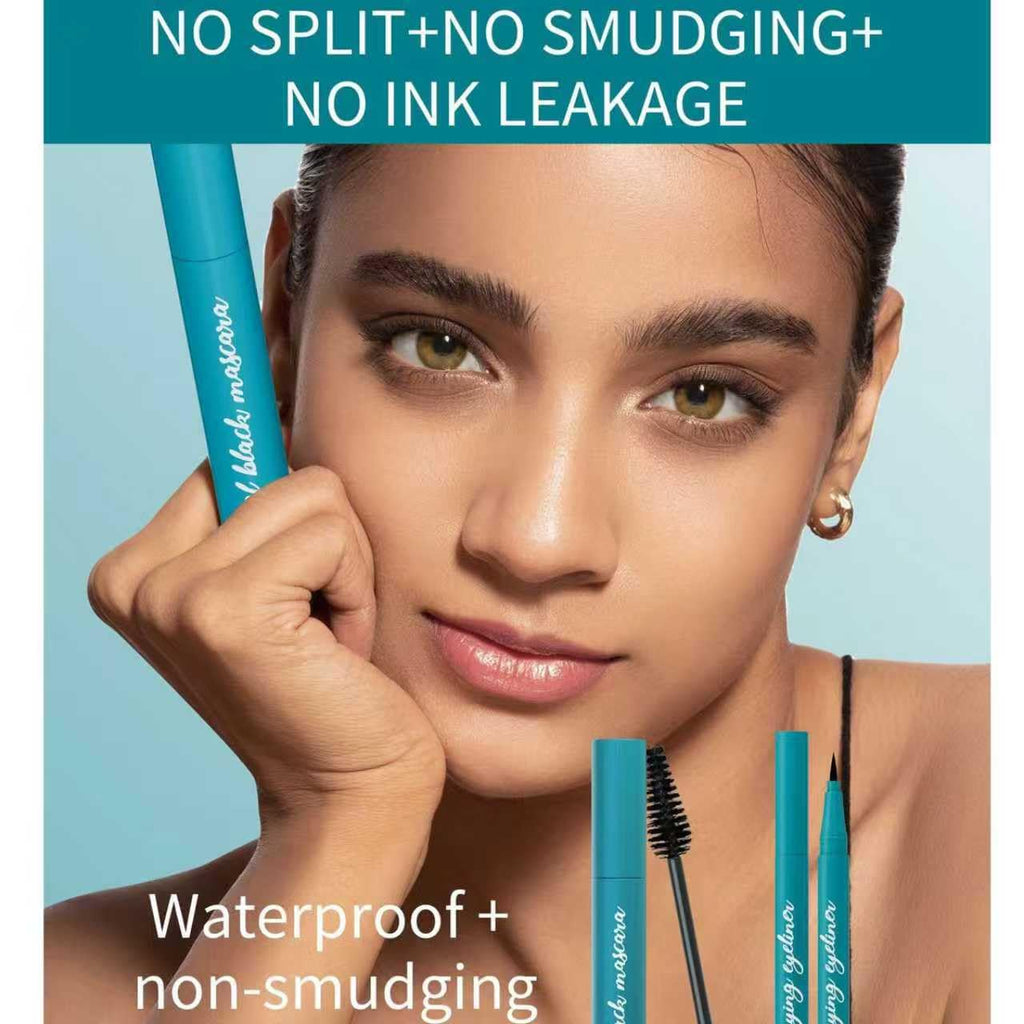Qawnfy New Extension Mascara & Eyeliner Set – Waterproof, Smudge-Proof, All-Day Definition