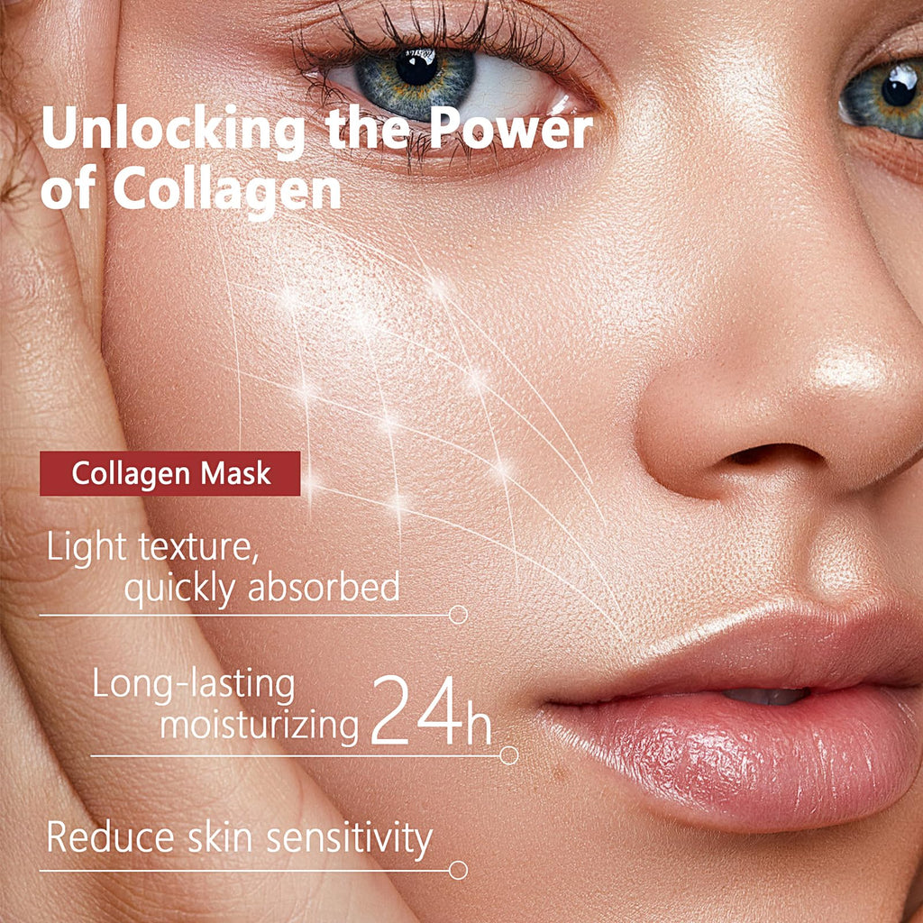 Qawnfy 8Pcs Bio-Collagen Real Deep Mask – Overnight Hydration & Firming