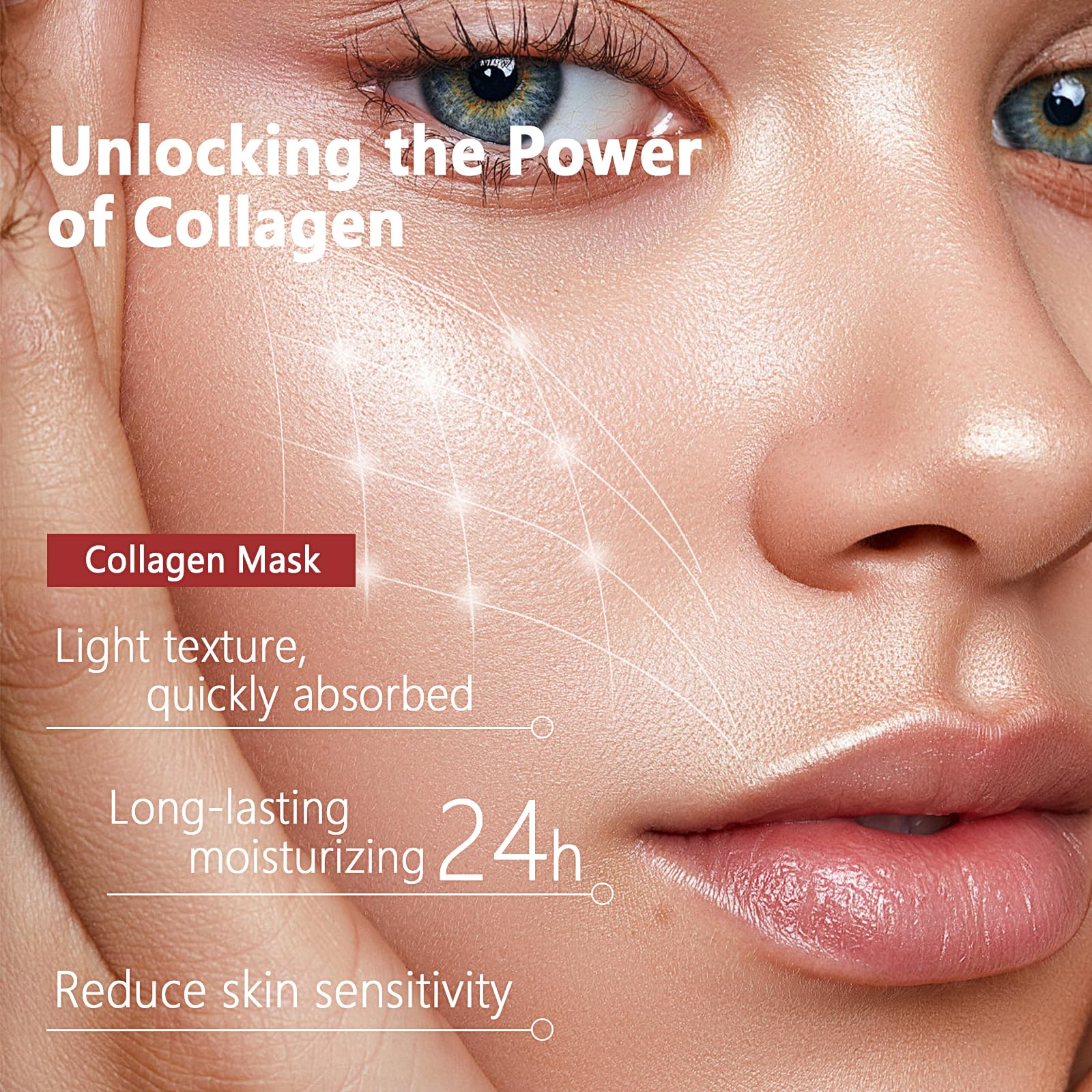 Qawnfy 8Pcs Bio-Collagen Real Deep Mask – Overnight Hydration & Firming