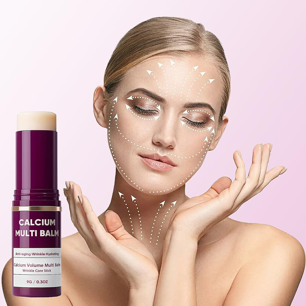 Qawnfy Calcium Multi Balm: Wrinkle Core Stick, Korean Collagen Moisturizing, 9g