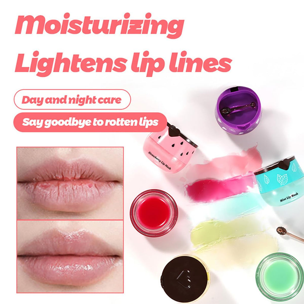 QBPPSSRY Lip Balm Sleeping Lip Mask – Overnight Hydration, 9 Fruity Packs