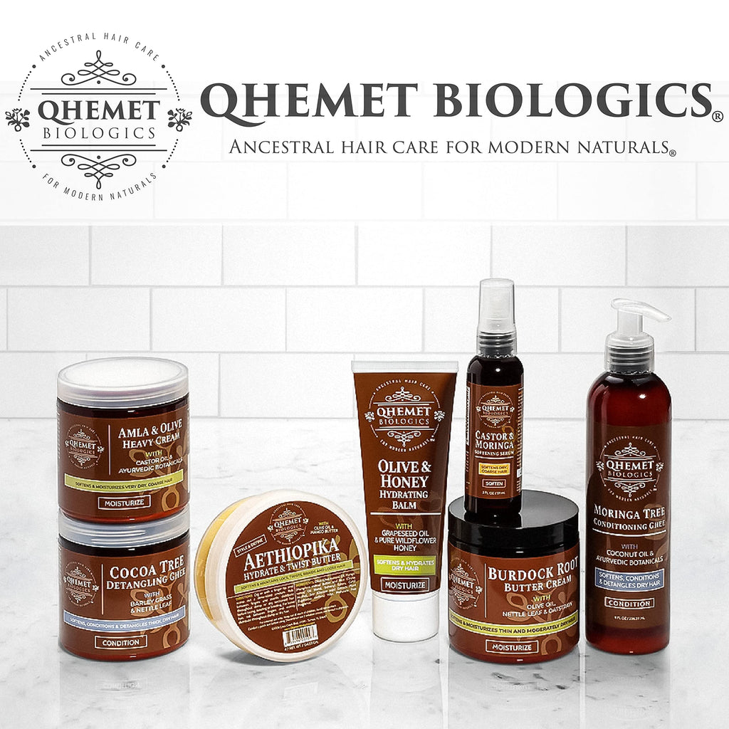 Qhemet Biologics MSM + Rosemary Scalp Nutrients Balm | Scalp Food for Healthy Hair | Vegan (4 oz)