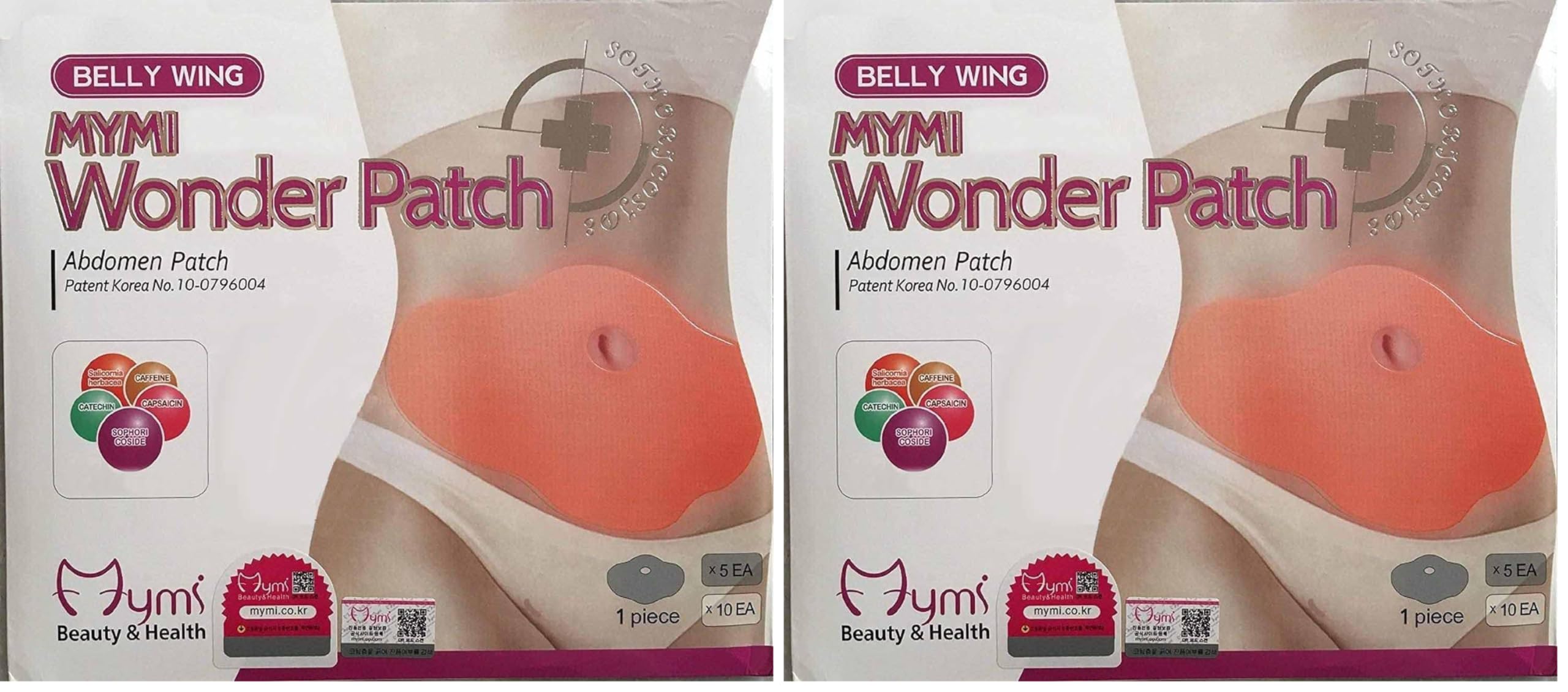 QIANSOTO Mymi Wonder Patch Belly Wing - Toning & Firming (Pack of 2, 20 Patches)