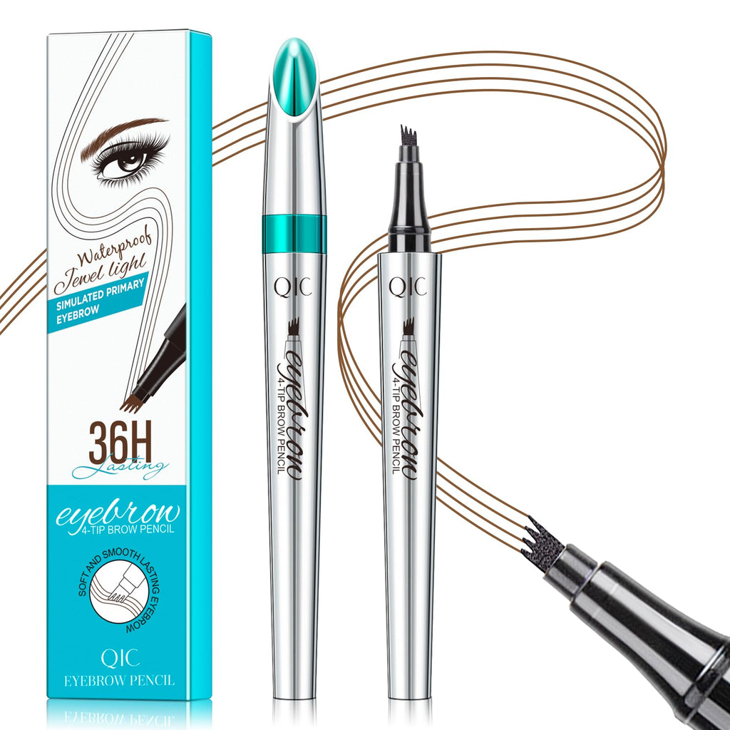 QIC Eyebrow Pencil with 4-Tip Microblade – Waterproof & Smudge-Proof