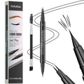 QIC Microblading Eyebrow Pencil – 2-in-1 Dual-Ended Brow Pen with Brush | Waterproof & Long-Lasting