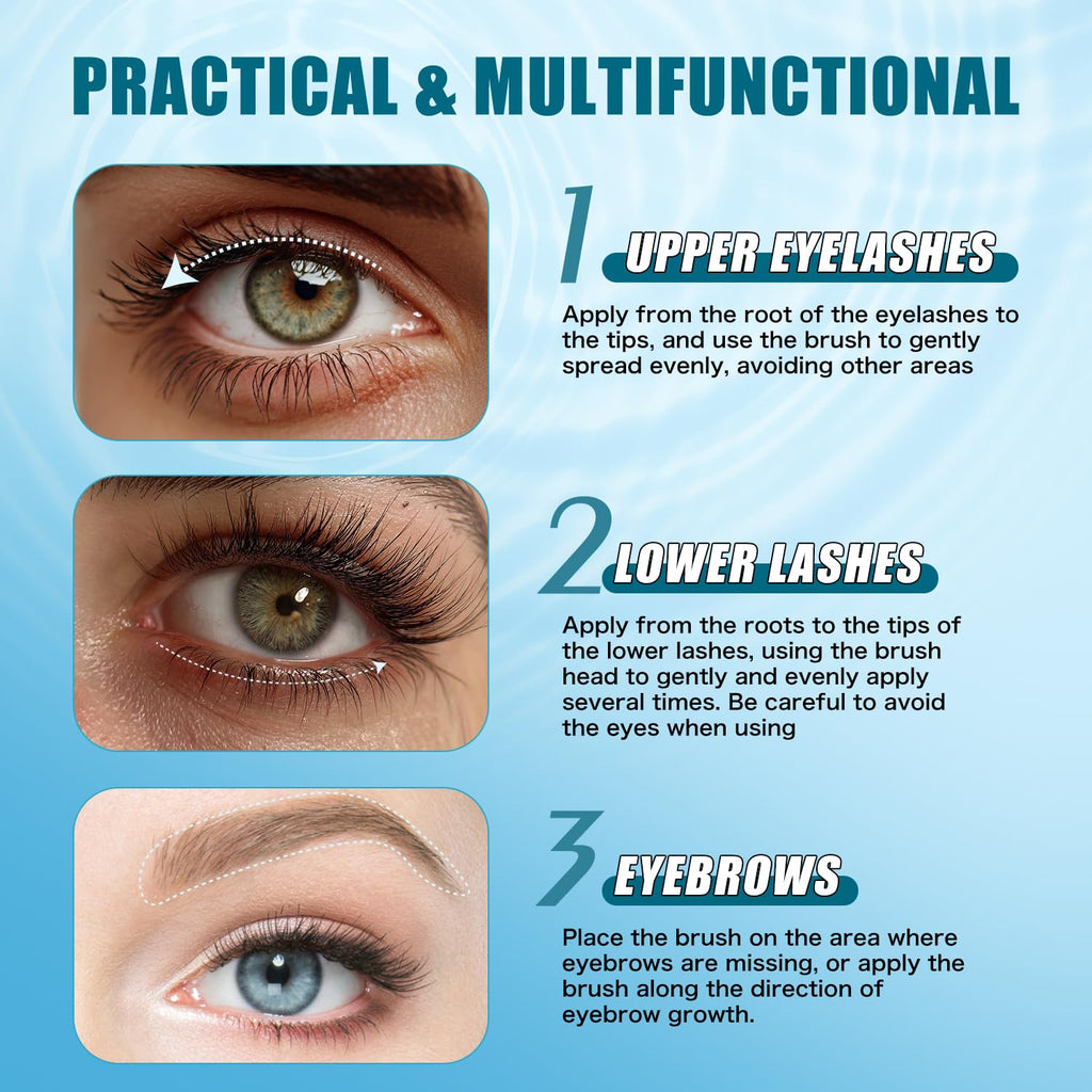 QIC W3W Eyelash Growth Serum for Longer, Thicker Lashes – Peptide & Botanical Lash & Brow Enhancer (4ml)