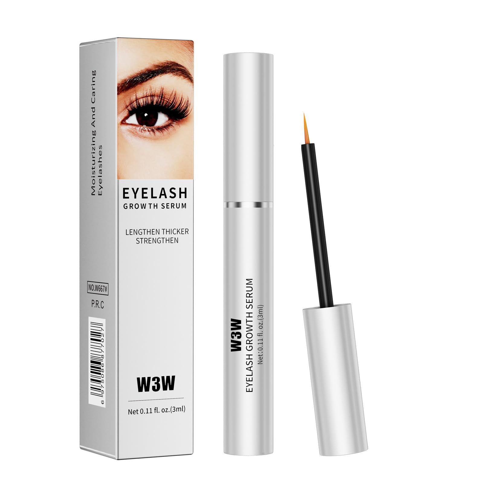 QIC W3W Eyelash Growth Serum – Caffeine & Peptides (3ml)
