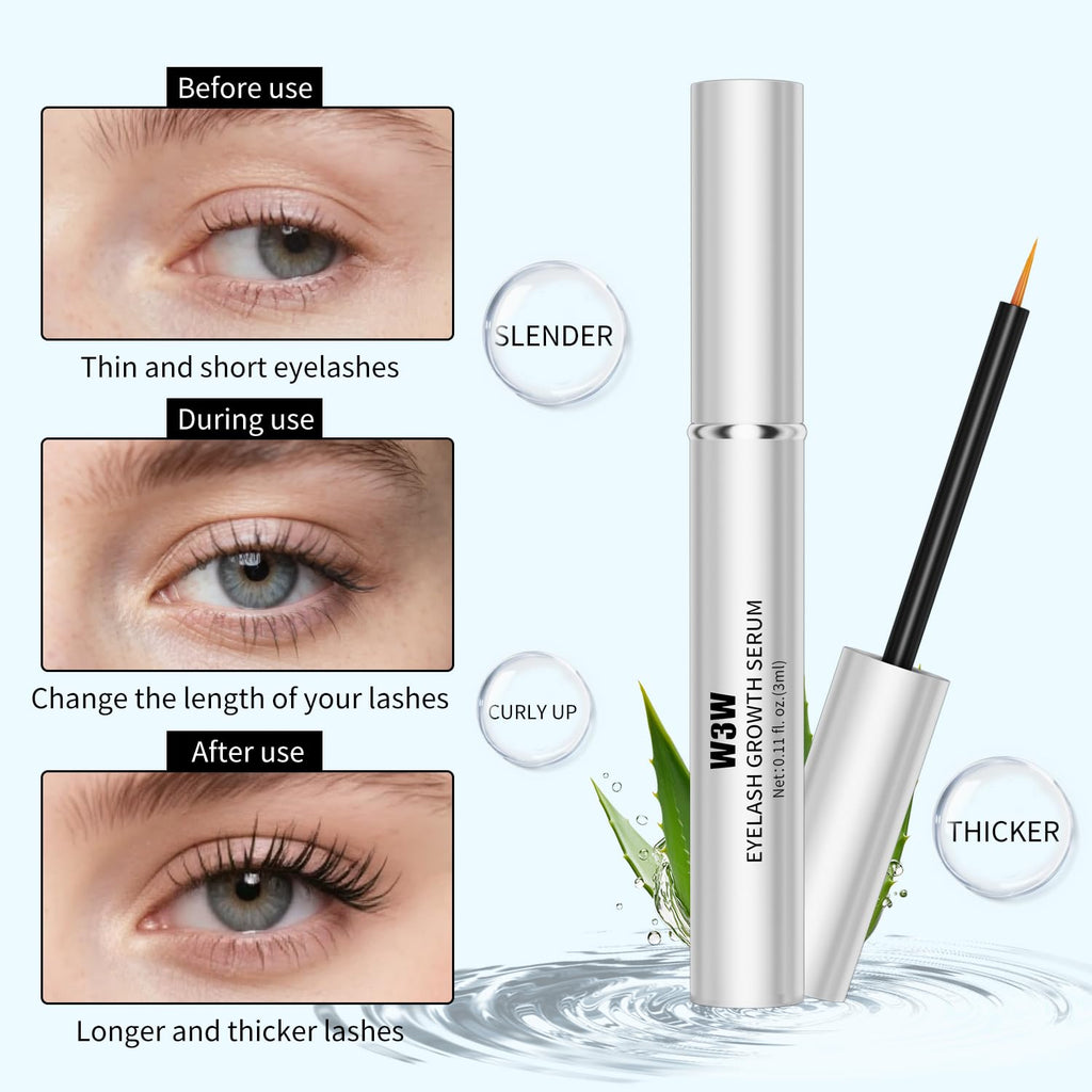 QIC W3W Eyelash Growth Serum – Caffeine & Peptides (3ml)
