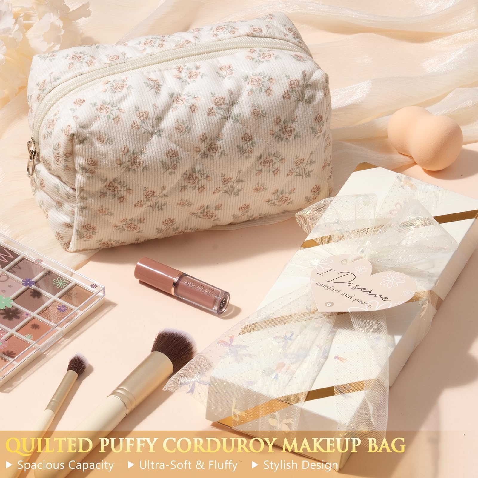Qinline Teen Girl Gifts – Trendy Makeup Gift Set with 10 Affirmations & Empowering Challenges