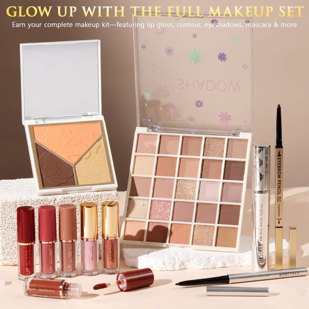 Qinline Teen Girl Gifts: 10 Affirmations & Empowering Makeup Gift Set