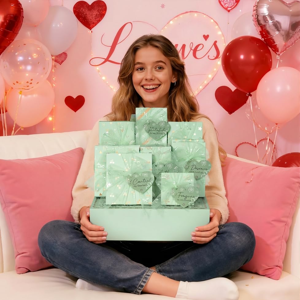 Qinline Teen Gifts Box – Trendy Stuff, 10 Affirmation Cards & Empowering Challenges