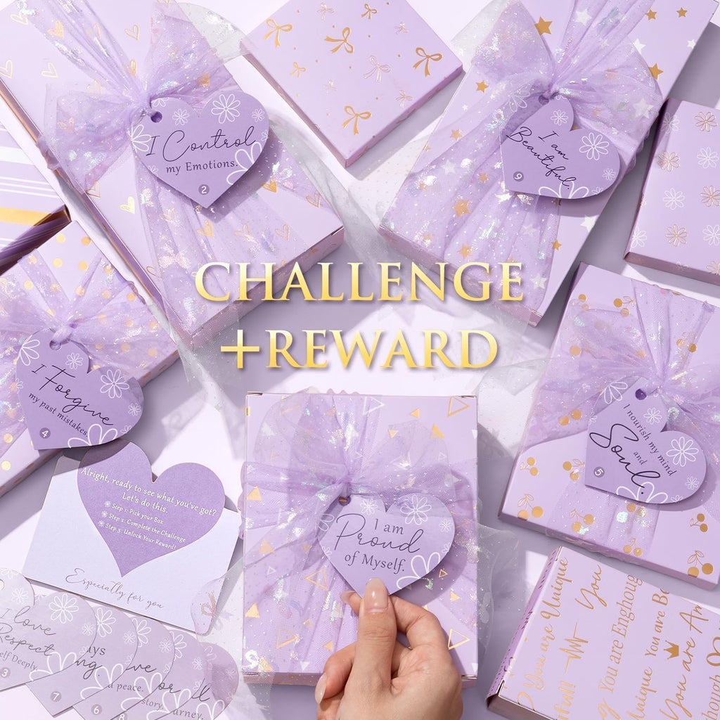 Qinline Teen Girl Gifts: 10 Positive Affirmation Cards & Empowering Makeup Gift Set