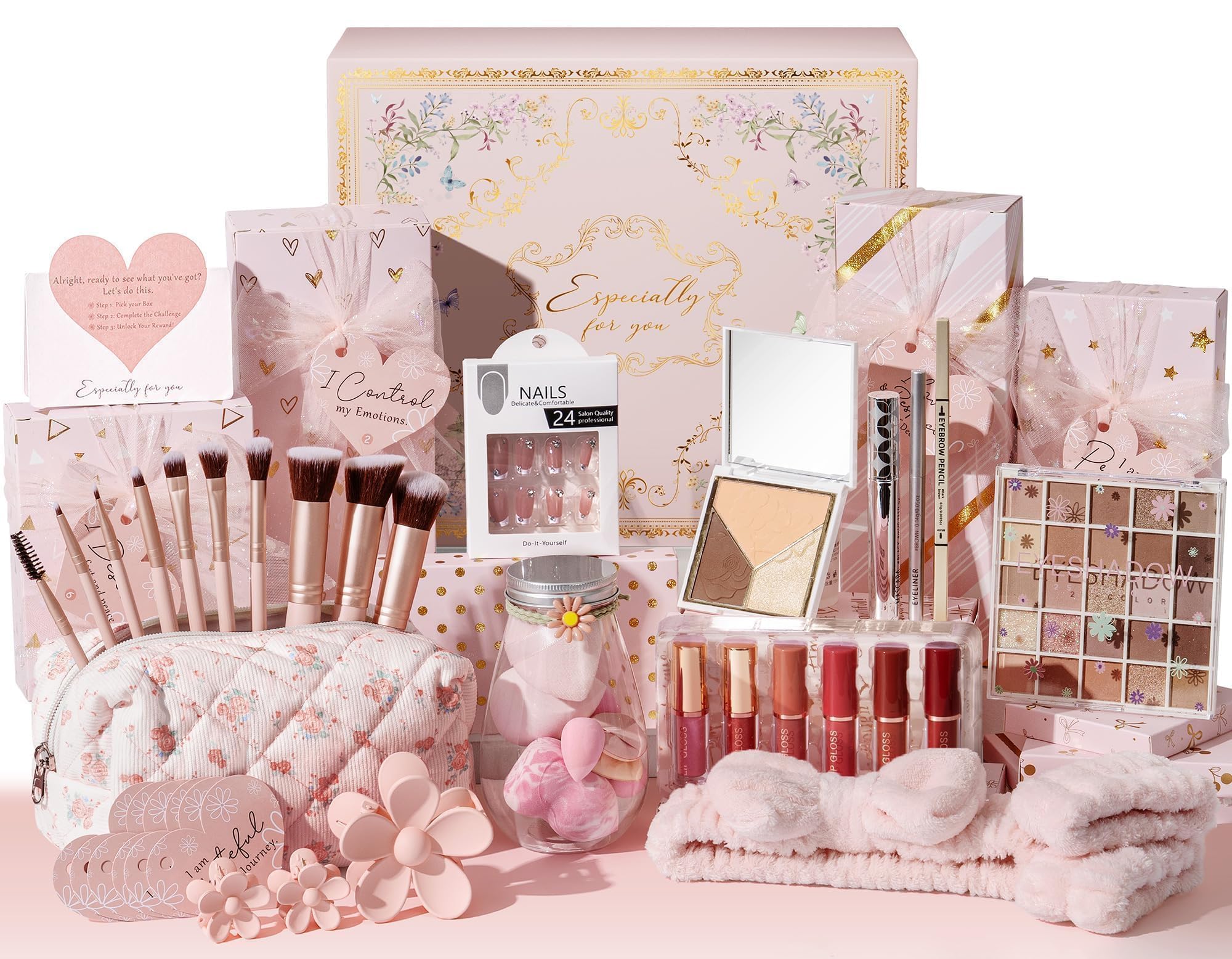 Qinline Teen Girl Gifts: 10 Affirmations & Empowering Makeup Gift Set