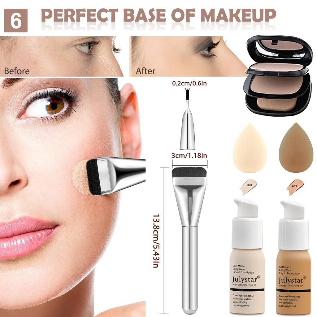 QIONG All in One Makeup Kit for Women – 16-Color Eyeshadow, Waterproof Mascara & Eyeliner