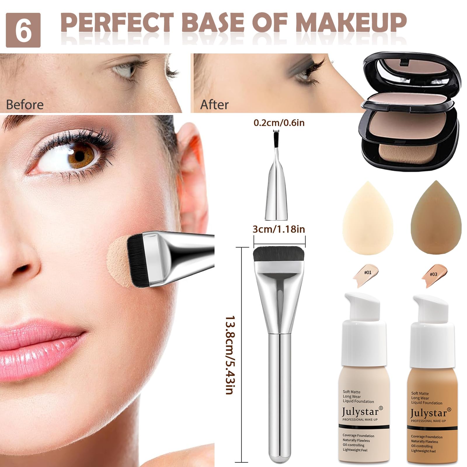 QIONG All in One Makeup Kit for Women – 16-Color Eyeshadow, Waterproof Mascara & Eyeliner