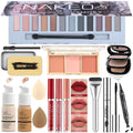QIONG All in One Makeup Kit for Women – 16-Color Eyeshadow, Waterproof Mascara & Eyeliner