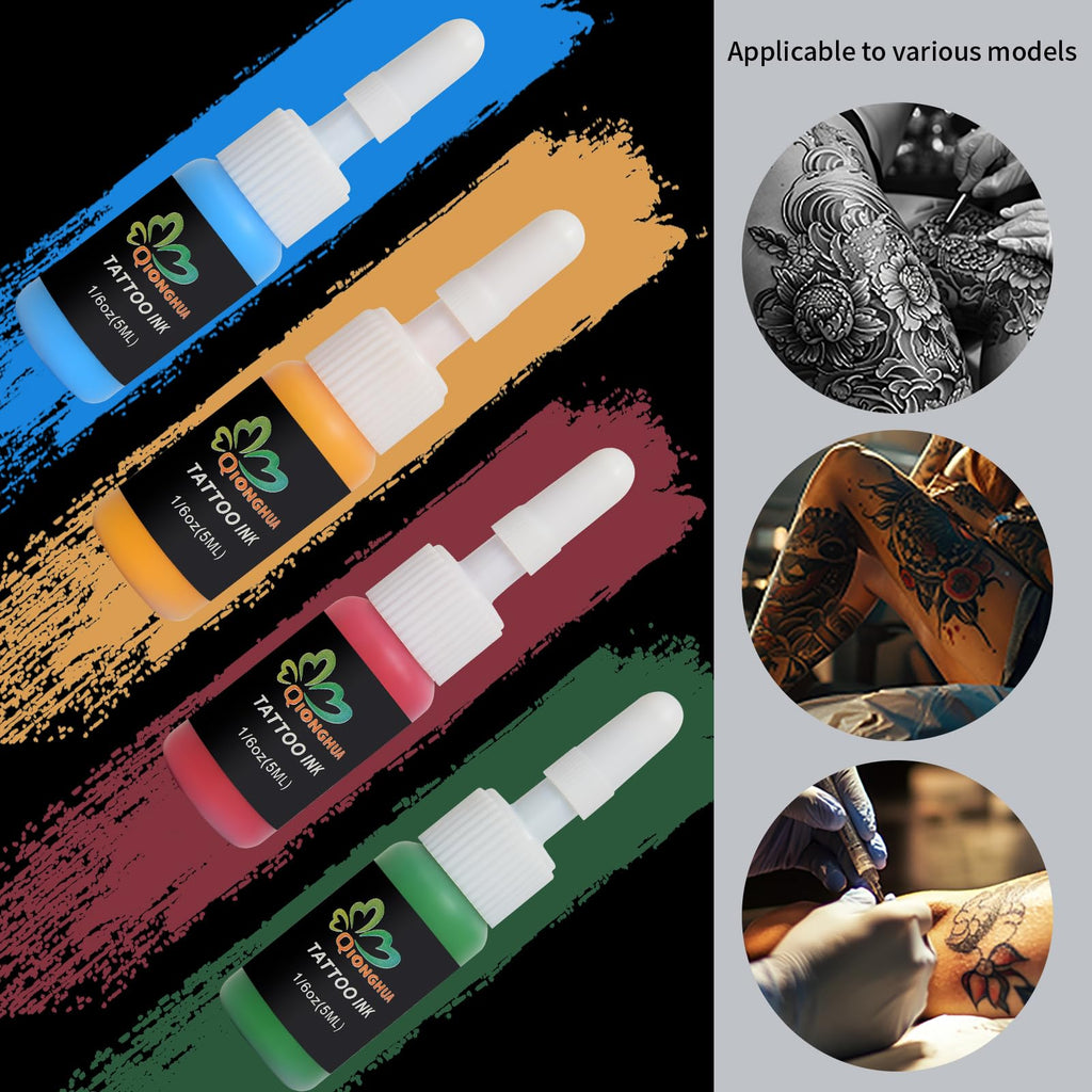 QIONGHUA Ink Set – 20 Colors (5ml) Pigment Kit for Outlining & Shading