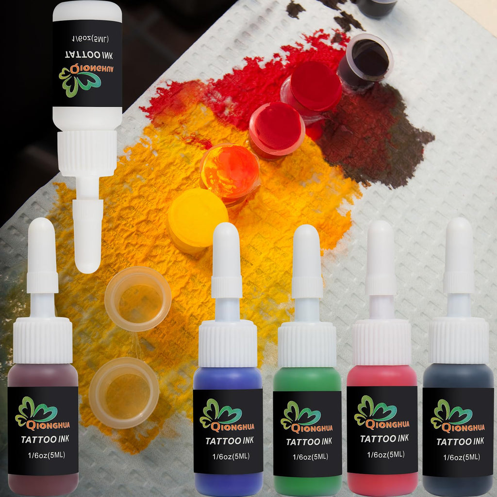 QIONGHUA Ink Set – 20 Colors (5ml) Pigment Kit for Outlining & Shading