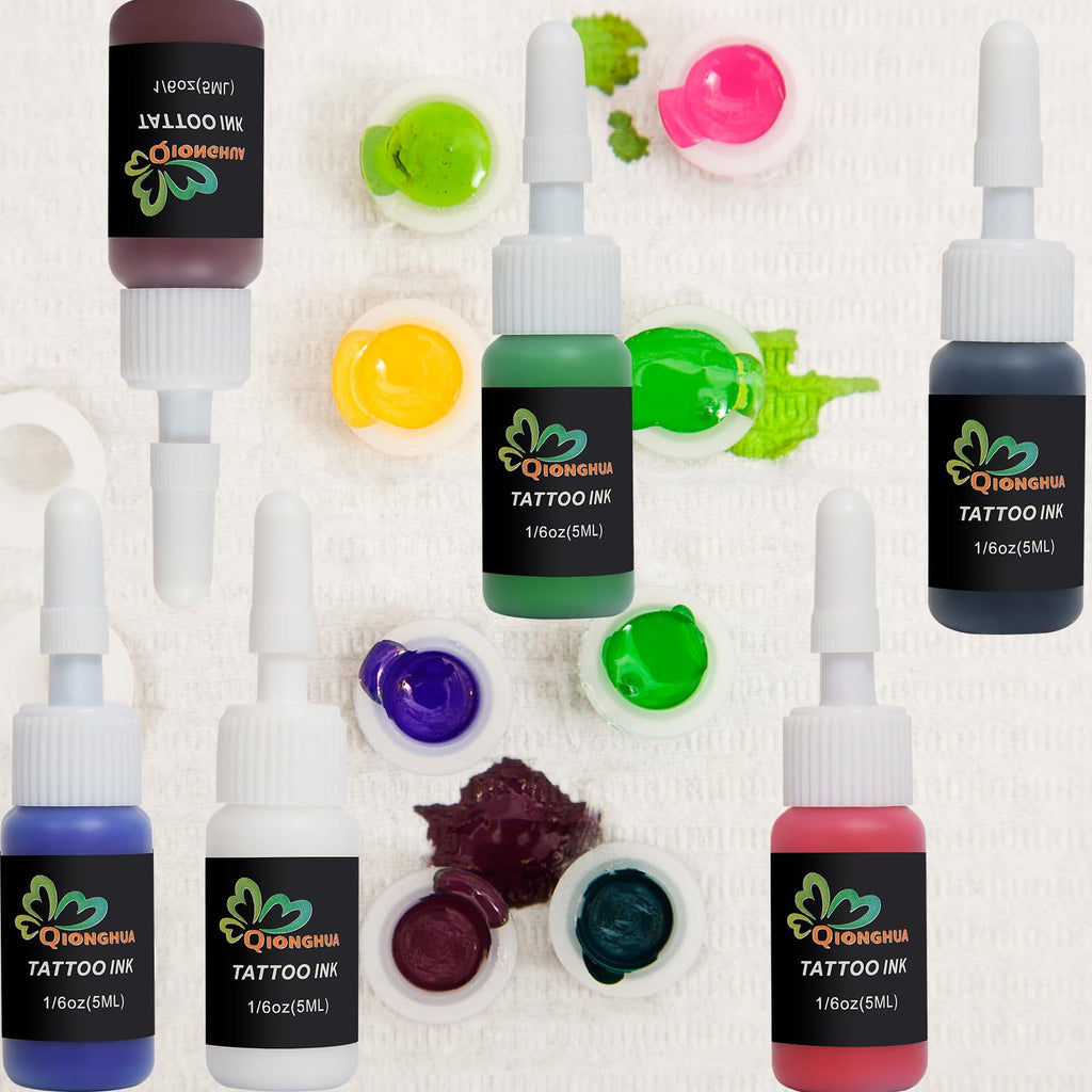 QIONGHUA Ink Set – 20 Colors (5ml) Pigment Kit for Outlining & Shading