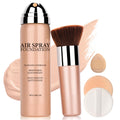 QIUFSSE Airbrush Foundation Spray — Full Coverage, Long-Lasting, Waterproof for Mature Skin (Natural / Warm Porcelain)