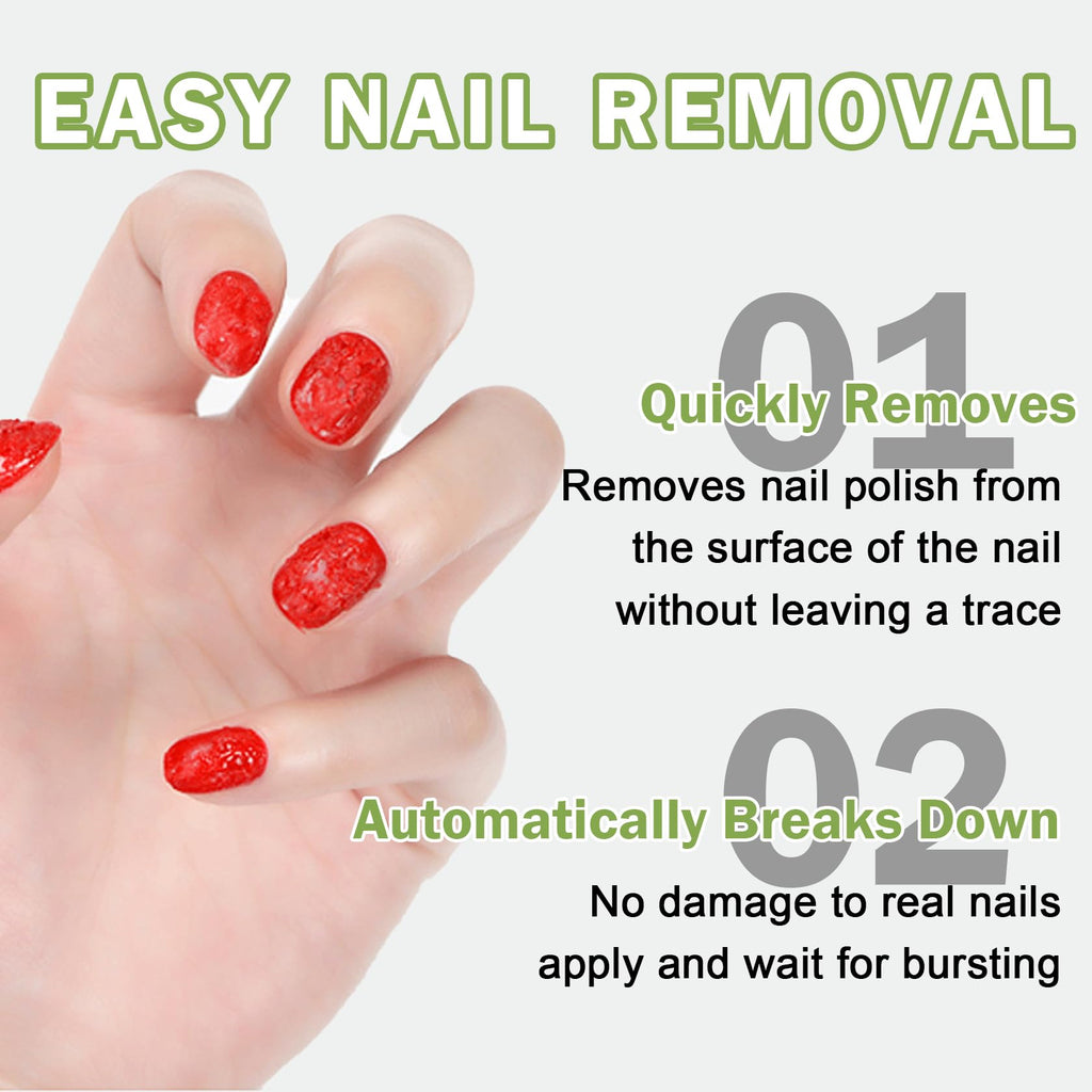 QIUFSSE Magic Remover Gel Polish - 3PCS Gel Nail Remover (15ML)