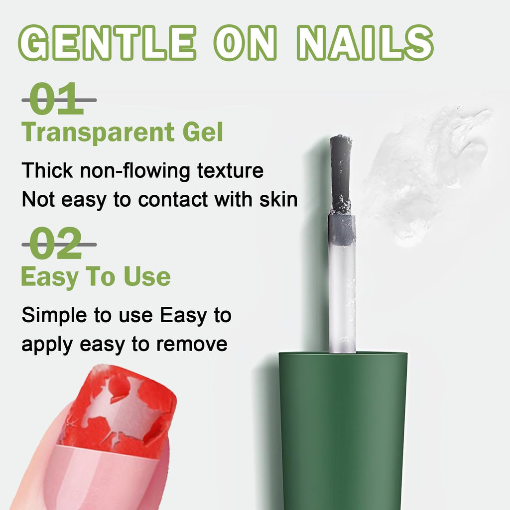 QIUFSSE Magic Remover Gel Polish - 3PCS Gel Nail Remover (15ML)