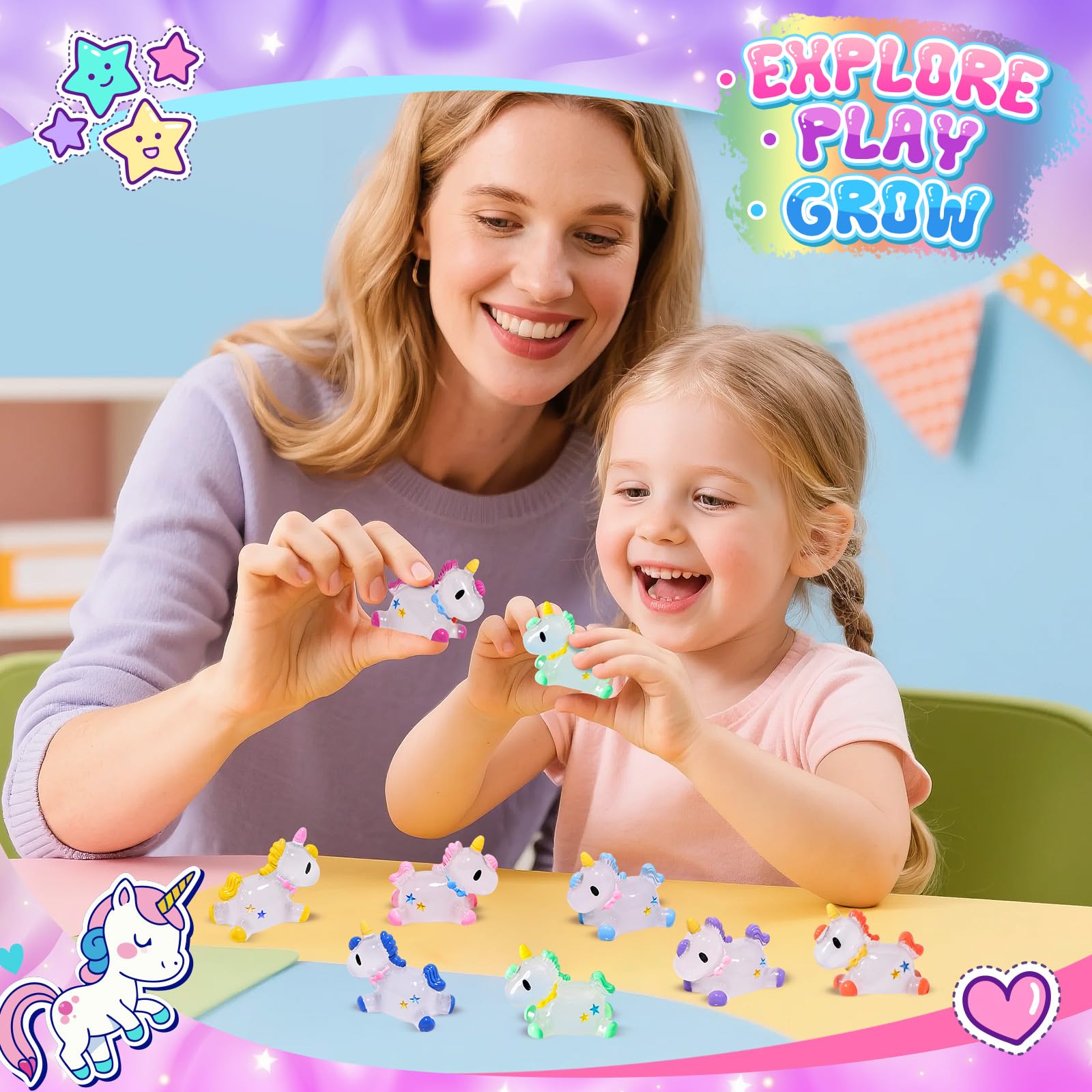 Qivatex Unicorn Bath Bombs for Girls – Natural Organic, Toys Inside, Gift Ideas