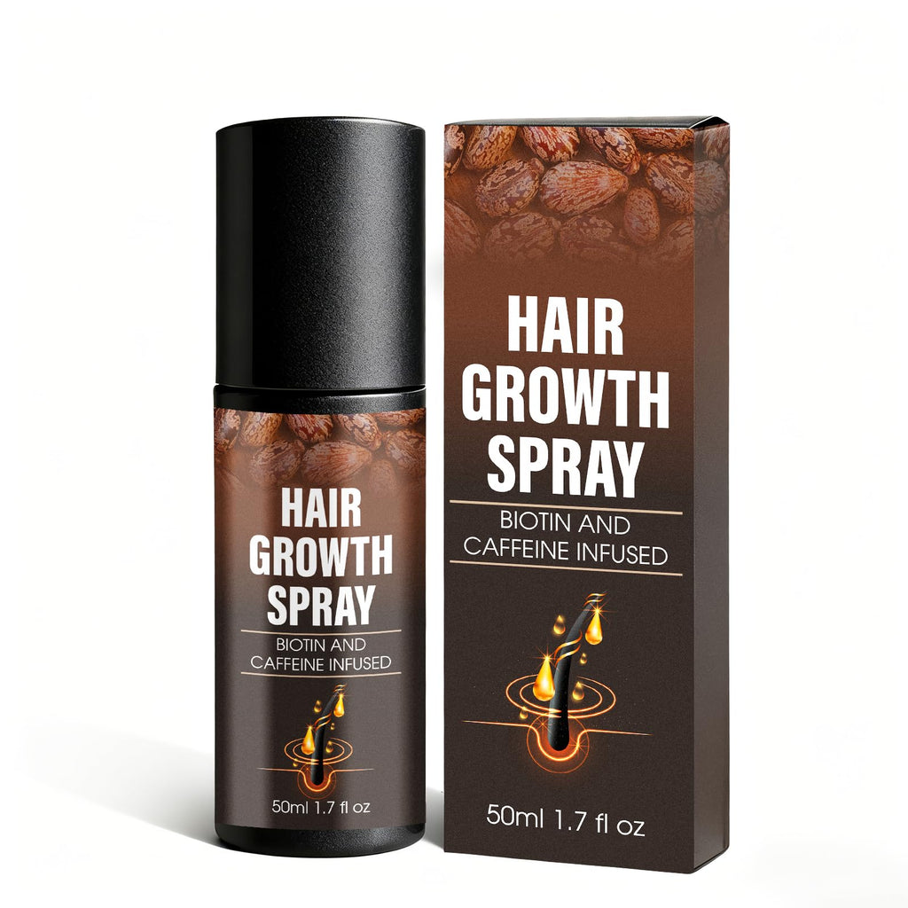 Qiyvipo Hair Growth Spray & Oil Spray – Biotin, Ginger, He Shou Wu, Castor Oil – 50ml