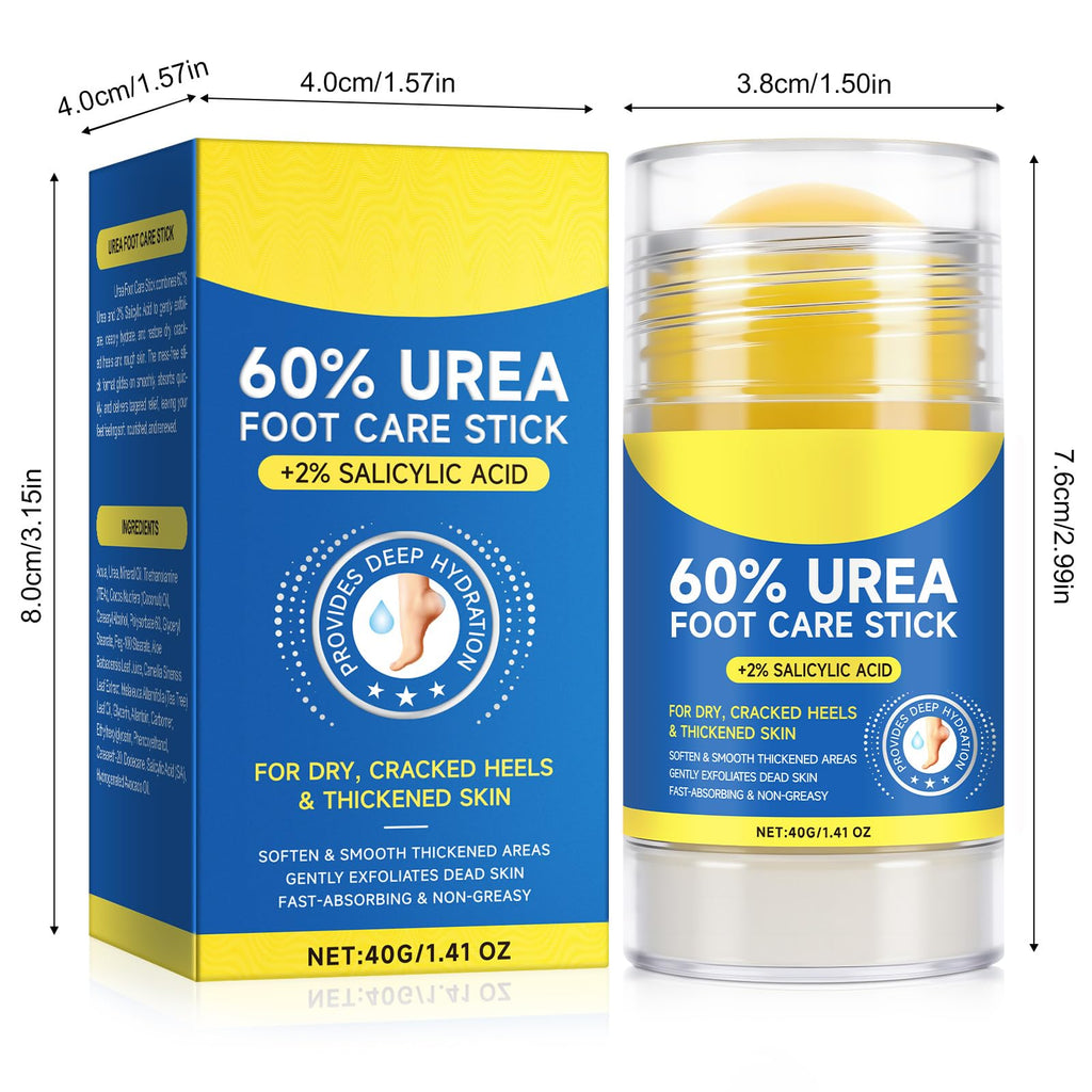 QJCWXIAOX 2-Pack 60% Urea + 2% Salicylic Acid Foot Care Stick – Moisturizer for Dry Feet