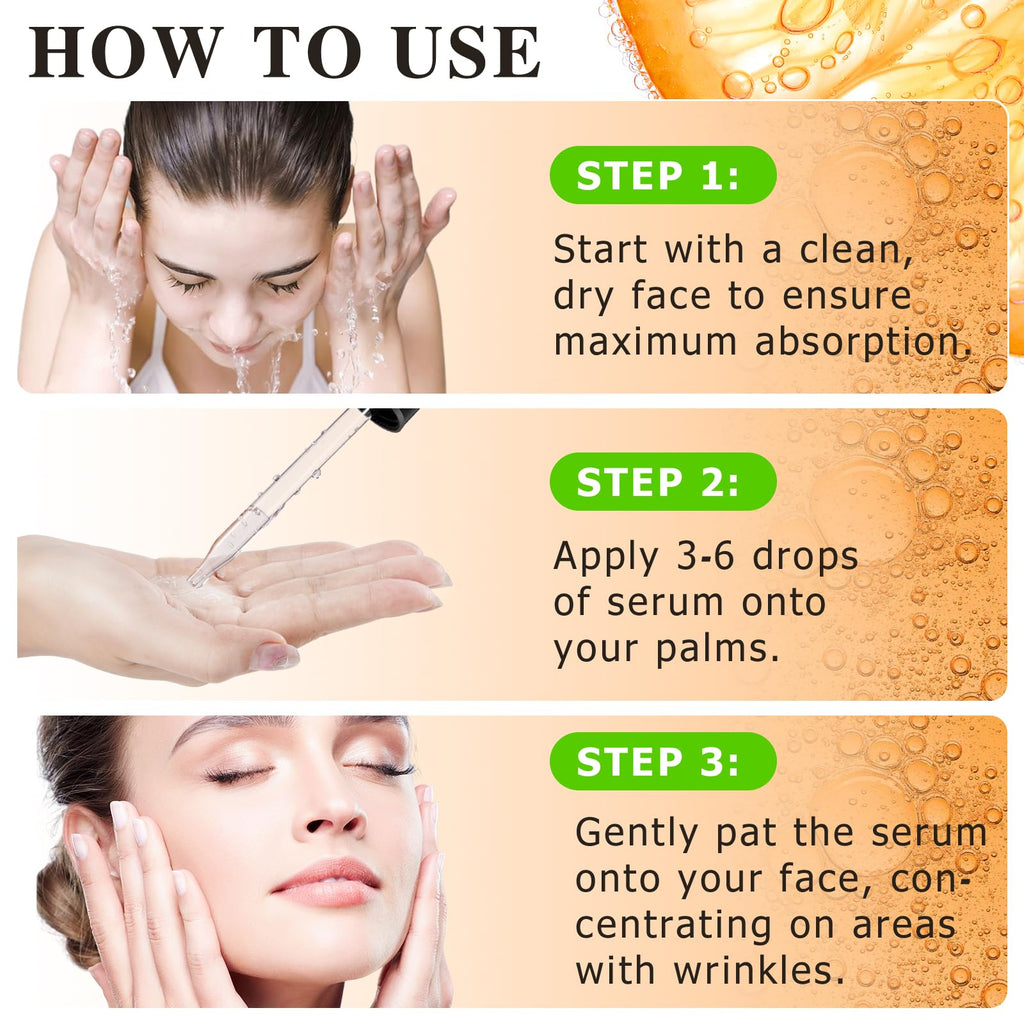QJCWXIAOX Premium 20% Vitamin C Serum for Face & Neck - Anti-Aging, Hydration, 60ml