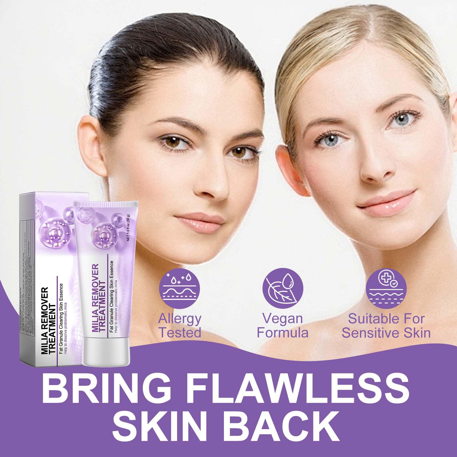 QKDBLWX Milia Remover for Eyes & Face — Salicylic Acid Milia Spot Treatment & Acne Cream