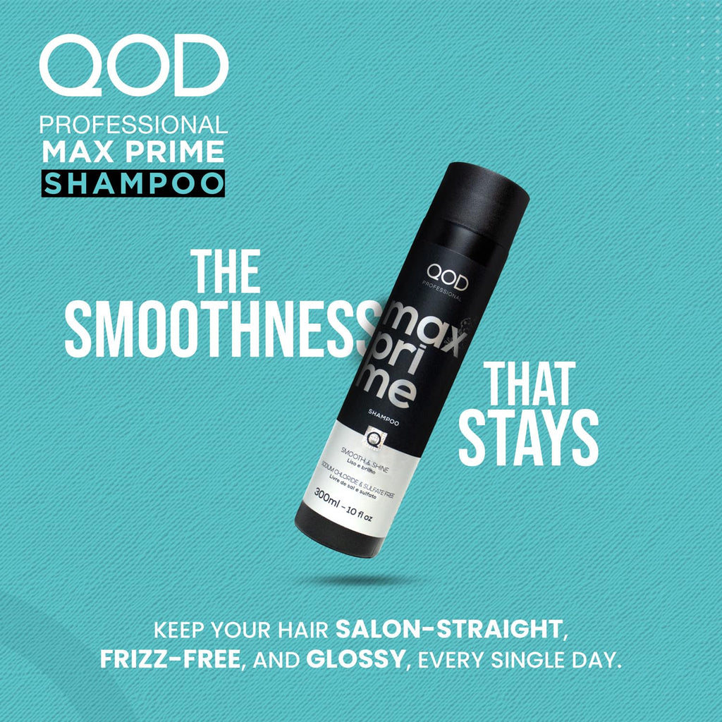 QoD PRO Max Prime Hair Shampoo for Straight Hair – Cedar Scent, 10 oz