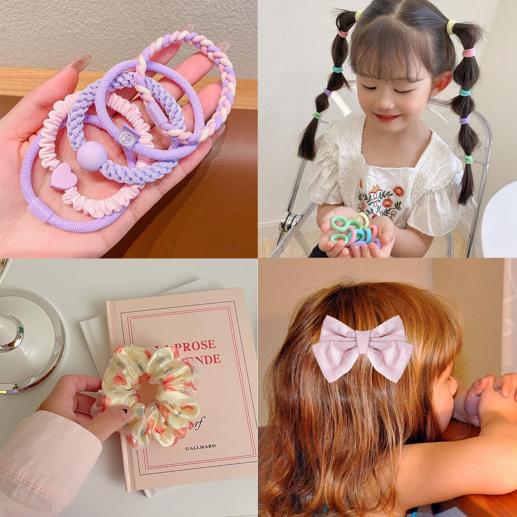 Qopoto Hair Accessories Kit for Girls – 139-Piece Gift Set in Colorful Case (Ages 4-15)