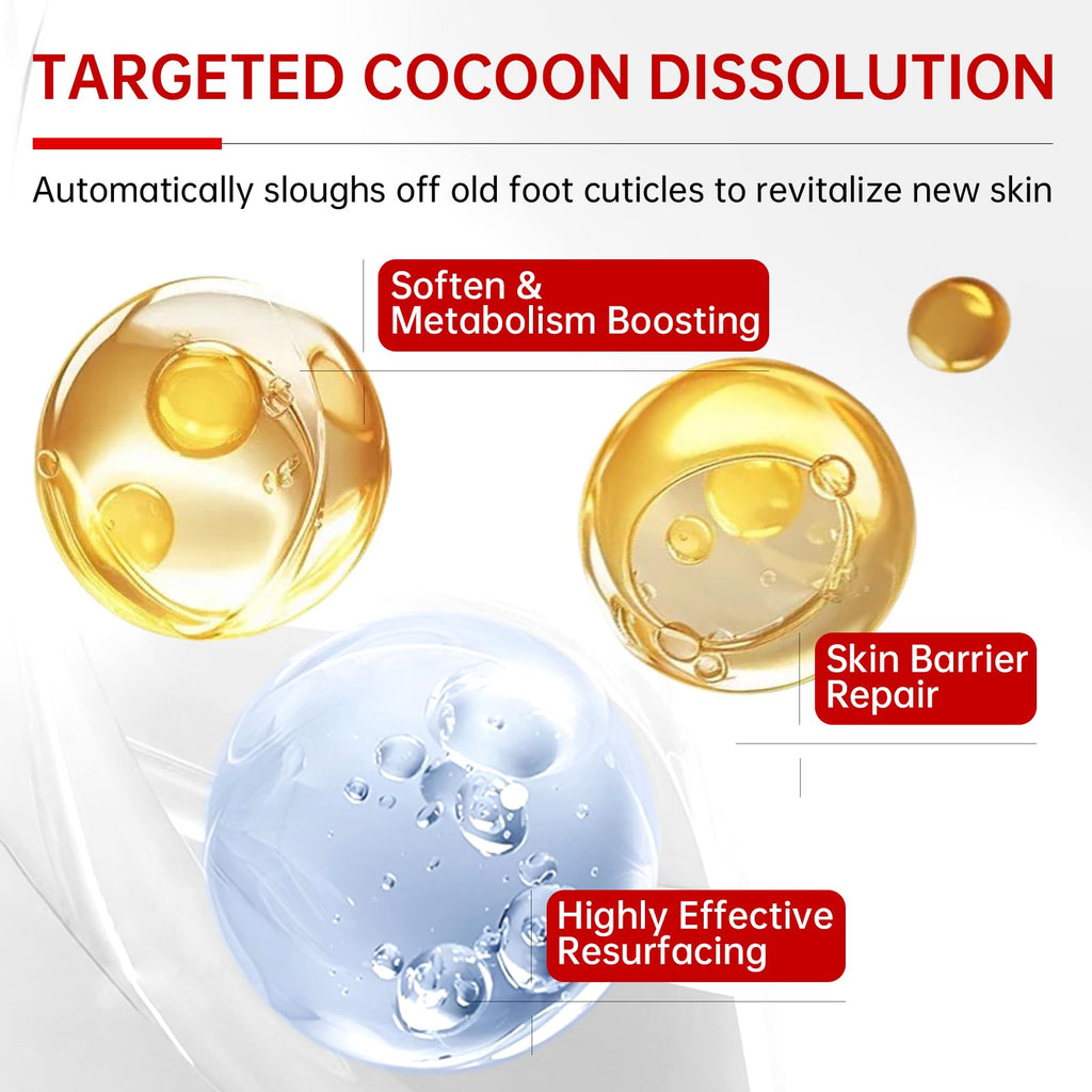 QQE 3 Pack Foot Peeling Mask – Hydrating Exfoliating Foot Care for Dry, Cracked Feet