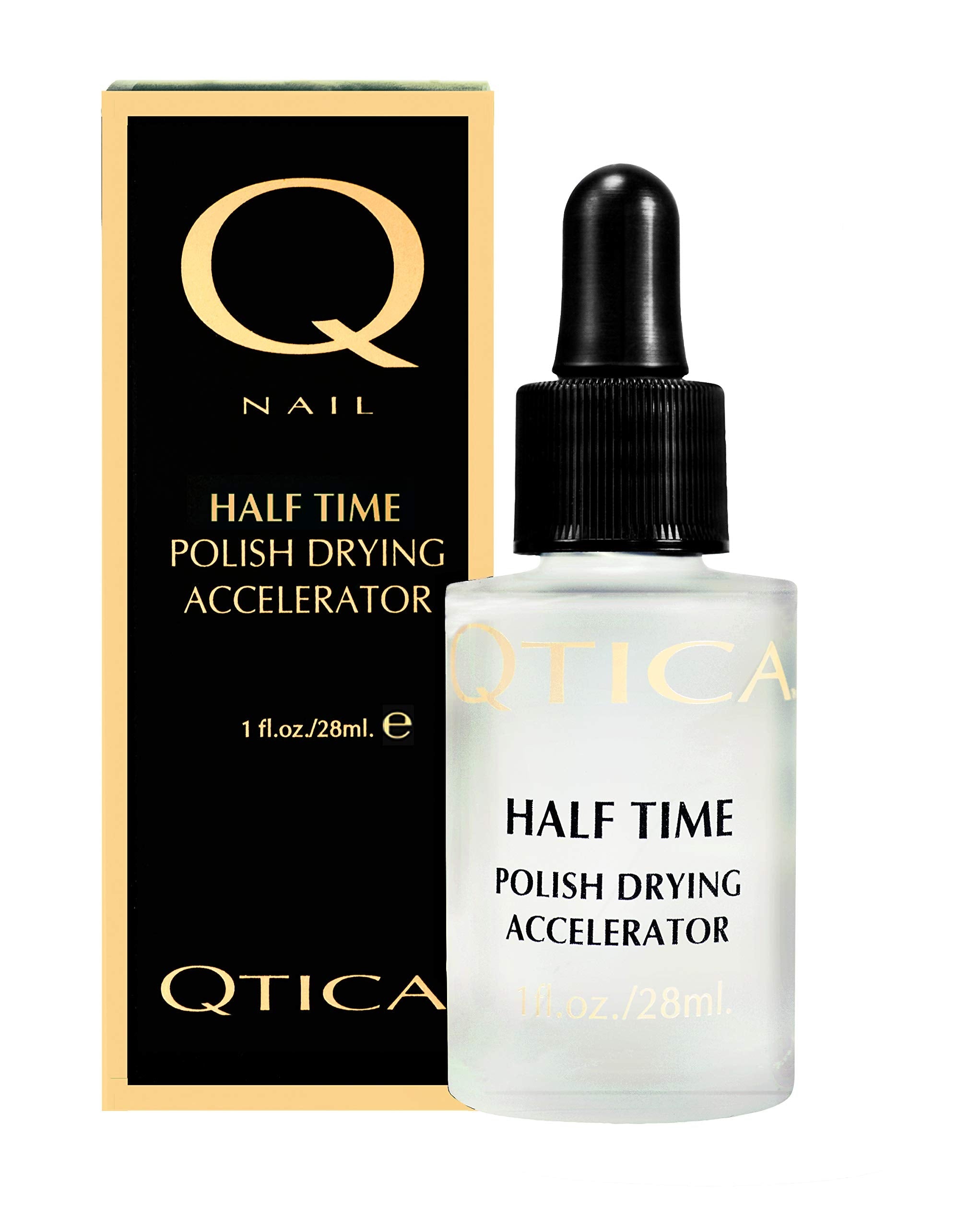 Qtica Half Time Polish Drying Accelerator – Fast-Dry Top Coat (1oz) | No Smudge, No Streak