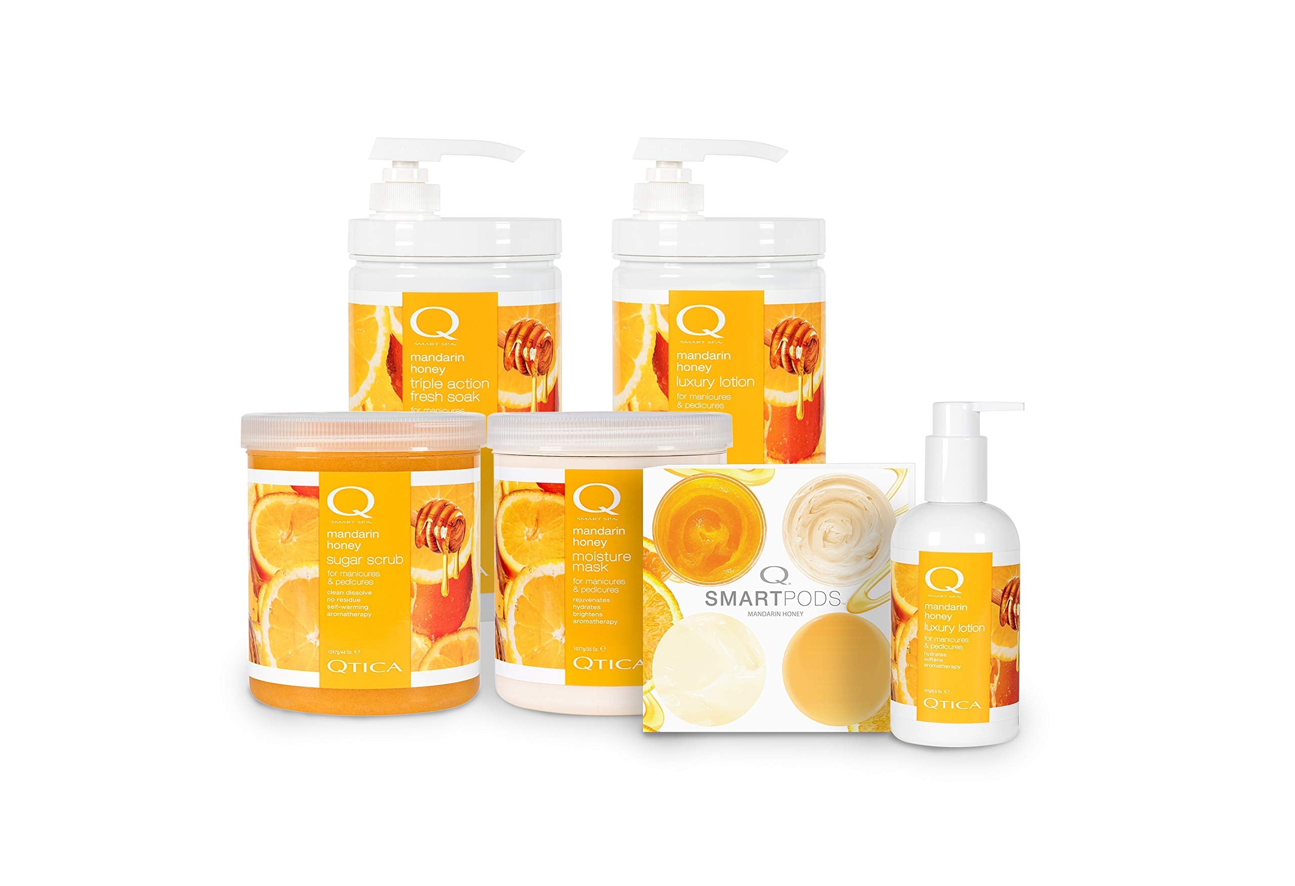 Qtica Smart Spa Sugar Scrub Mandarin Honey 44oz | Salon-Grade Exfoliating Gel