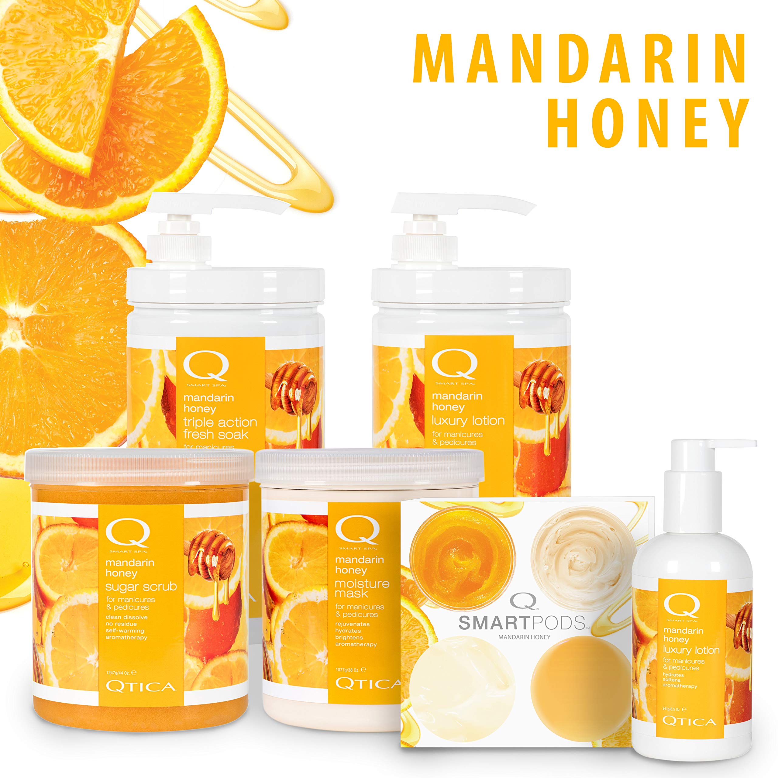 Qtica Smart Spa Sugar Scrub Mandarin Honey 44oz | Salon-Grade Exfoliating Gel