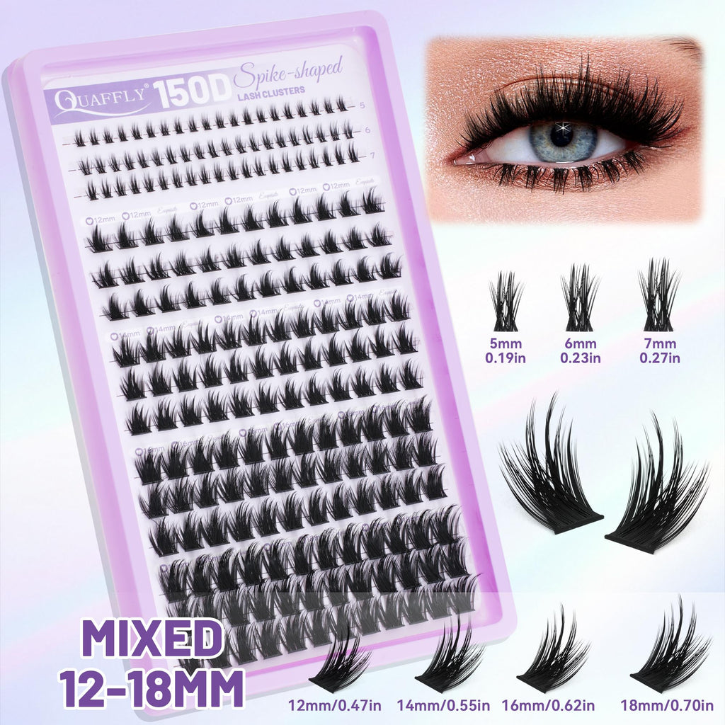 QUAFFLY DIY Lash Extension Kit 980 Pcs – Lower Lashes, Bond & Seal, Beginner Friendly